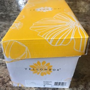 Yellow box leopard flip flops